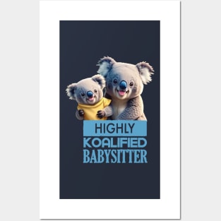 Just a Highly Koalified Babysitter Koala 2 Posters and Art